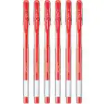 uni-ball Signo UM-100 0.7 mm Gel Pens, Red Ink, Pack of 6