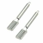 THW Fish Scaler/Fish Scale Remover/Fish Scale Scraper/Fish Cleaning Tool Pack of 2 Pieces, Metallic
