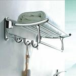Fortune Platinum Stainless Steel Folding Towel Rack 1.5 feet Long with Chrome Finish for Bathroom