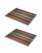 Status Valencia Multicolor 15*23 Multipurpose mat, Door mat, placemats (Pack of 2 Mats)