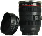 FIVANIO Camera Lens Drinking Cup with Lid & inner body Stainless Steel Plastic, Aluminium Coffee Mug (400 ml)