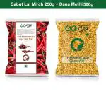 Goshudh Dana Methi 500gm & Lal Mirch Sabut 250gm Combo Pack 750g