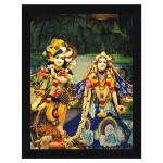 ArtX Multicolor Art Lord Radha Krishna Painting With Frame 10.0 x 13.0