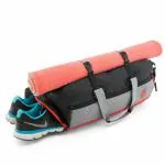 Harissons Bags Black Red Polyester Trinity Gym Duffel, Sports Bag with Shoe Compartment.