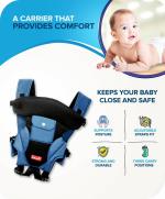 LILTOES Baby Carrier Bag for 3M to 2Year Baby| Kangaroo Bag with 3 Carry Positions Max Weight Up to 12 Kgs (Blue)