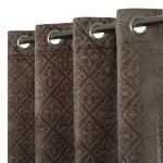 Ultica Fab Printed 9Ft Long Door Curtains For Bedroom Set Of 3, Room Darkening Velvet Curtain Drapes For Home Living Room Kitchen, Stylish Premium Eyelet Panels For Office Hall, 9 Feet, Grey