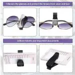 MIZZEO Sunglass Holder for Car Visor, Sunglass Holder Clip Hanger, Eyeglass Mount (Pack of 1, Black) Compatible with Hyundai XL6 (2019)