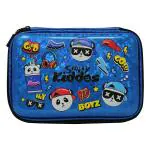 Smily Kiddos Blue Zipper Pencil Case for Boys and Girls