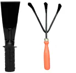 Green India Garden Tool Set pack of 2 Pcs contains Hand Cultivator with Khurpa 3 Inches Garden Tool Kit (2 Tools)