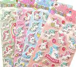 Kunya Unicorn Theme Cute Sticker (10 Sheets) (Random Design) 3D Puffy Stickers for Kids, Teachers as Reward Craft Scrapbooking Birthday Return Gift for Kids