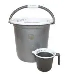 HOMELAZA Better Homes Plastic Bucket with Bathroom Mug Bucket 25 Liter-Mug 1100 ML (Large) Set Of 2