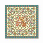 Tamatina Multicolor Kalamkari Art Peacock Traditional Art Canvas Painting - 36X36 Inch