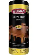 Weiman Furniture Wipes, Beautify & Protect No Build-Up Contains UVX-15, Pleasant Scent, Surface Safe 30 count