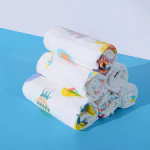 Elementary Reusable Muslin Cotton Square Large Nappy Pack of 4 - Multicolor (Assorted Designs)
