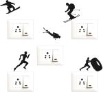 StickMe Vinyl Sports Work Out Decorative Wall Sticker SM4048