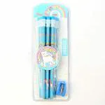 Weshopaholic Unorn Wooden Pencil Top Erasers and 1 Sharpeners (Pack of 2)
