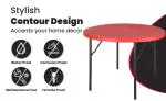 Supreme Furniture Disc Foldable, Round Plastic Table, Suitable for Indoor & Outdoor (Red)