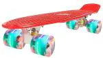 Strauss Red Aluminium, Plastic Cruiser Penny Board With Led Wheels