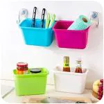 Mbuys Mall Kitchen Cabinet Door Hanging Trash Garbage Bin Can Rubbish Container Plastic Fruit Storage Container/Organizer/Hanging Trash Bin/Garbage Holder,Multi-Color, Open-Top
