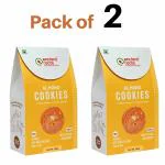 Ancient Roots Almond/Badam Cookies - 150g x Pack of 2 / Biscuits (16-18 Pcs) / For Healthy Snacks / Best Paired with Tea & Coffee / No Maida / No Sugar / No Palm Oil / 100% Butter & Jaggery Cookies / Healthy Breakfast Cookies / Vacuum Pack