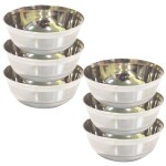SHINI LIFESTYLE Stainless Steel Bowl/Vati/Katori Set with Classic Inside Outside Laser Work Design