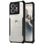 Fashionury Shockproof Crystal Clear Back Cover Case for Moto Edge 50 Pro 5G | 360 Degree Protection | Protective Design | Transparent Back Cover Motorola Edge 50 Pro 5G (Black Bumper)