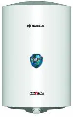 Havells India Ltd Troica 4 Star GHWAHPSWH010 10 L Water Heater Vertical Mount 2000 W and 230 V, White and Grey