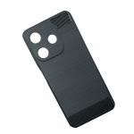 COVERBLACK Silicone Rubber Hybrid Case Case Back Cover for Tecno KI5k / Spark 10c - Black