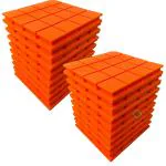 YGM Acoustic Foams Orange Turbo Soundproofing Studio Acoustic Foam 1X1 ,Set Of 18