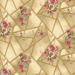 ORNER Modern Design Flower Wallpaper Walls Non-Woven Non-Adhesive Wallpaper | Wall Paper for Wall Decor | Wall Stickers for Bedroom (56 Sq Ft.1 Roll) Golden MOSCHINO_ALC123