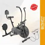 BIONFIT Fitness is Bliss Moving Handle Cycle | Air for Home Gym with Twister & Back Support Dual-Action Stationary Exercise Bike (Multicolor)