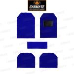 CARMATE Car Grass Floor Mat, Anti-Skid Curl Car Foot Mats for Honda-Amaze (Blue)