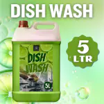 BLISS & BLUSH Dishwash Liquid 5 Liter Green Dishwasher Liquid For All Utensils, Dishwashing Liquid