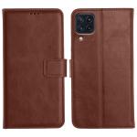 Orosky Samsung M32 4G Flip Back Cover, Full Body Protection Wallet Style Magnetic Closure Leather Flip Cover Case for Samsung Galaxy M32 4G (Brown)