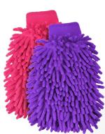 Inditradition Microfiber Cleaning Mitt Hand Gloves for Home & Office, Free Size, 7x5 Inches (Pack of 2, Multicolor)