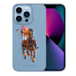 MALIRAJ iPhone 13 Pro Cover - Santa Barbara Genuine Leather Case Jockey Series Sierra Blue