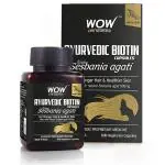 WOW Life Science Ayurvedic Biotin Capsules from Sesbania agati - Made with natural Sesbania agati (500mg) - For Stronger Hair & Healthier Skin - 60 Capsules