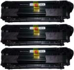 GPN PRINT 12A Q2612A Compatible Cartridge HP LaserJet 1010 1012 1015 1018 1 Black Ink Toner (Pack of 3)