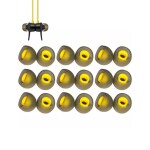 menaso High quality (10pc) In The Ear Headphone Earbuds Rubber earphone tips replacement headphone ear cushion ear buds for bluetooth earphones, In The Ear Headphone Cushion (Pack of 20, Grey, Yellow)