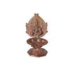Kalarambh Copper Ganesha Ganesh Ganpati Diya for Home Pooja Puja Mandir Decor Showpiece Gift Item Collectible Handicraft Art - Yellow, 2.2 x 2.4 x 3.5 Inch (L x W x H)
