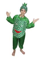 Kaku Fancy Dresses Pineapple Fruits Costume -Green, 10-12 Years, for Boys & Girls