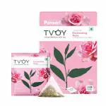 TVOY Green tea Bags| Pyramid Tea Bag (ENCHANTING Rose), 1.8 g (20 tea bags)