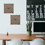 Buy Timberly Walnut Brown Mdf Decorative And Hand Crafted Wall Décor ...