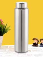 Kuber Industries Silver Stainless Steel Water Bottle - 1 L