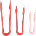 PRAYAS Red Plastic Cooking Tongs (pack of 3)