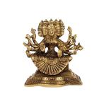 ARTVARKO Brass Gayatri Mata Devi Sitting on Lotus Idol - 5 inch