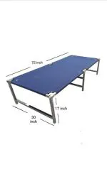 HELLO RELAX Metal Folding Bed Single Size with Single Layer Mattress for Sleeping Guest Bed Easily Storable (Single Layer Foam, 3ft x 6ft)