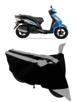 ABORDABLE Presents TVS Wego Water Resistant - Dust Proof - Full Bike / Scooty Two Wheeler Body Cover (GREY STRIPES)