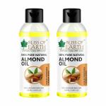 Bliss of Earth 100% Pure & Natural Sweet Almond Oil (Coldpressed & Unrefined) (2x100ML)