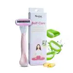 Hyuman Grooming Body Razor for Women's Hair removal | 5-Blade Precision | Aloe Vera & Vit E Lubricant | Reusable | For Sensitive Skin | Painless body hair remover | 1 unit